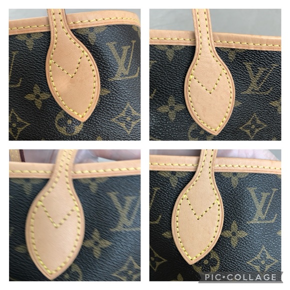 Louis Vuitton Neverfull MM Tote coated fabric cowhide leather trim Shoulder Bag - Picture 9 of 17